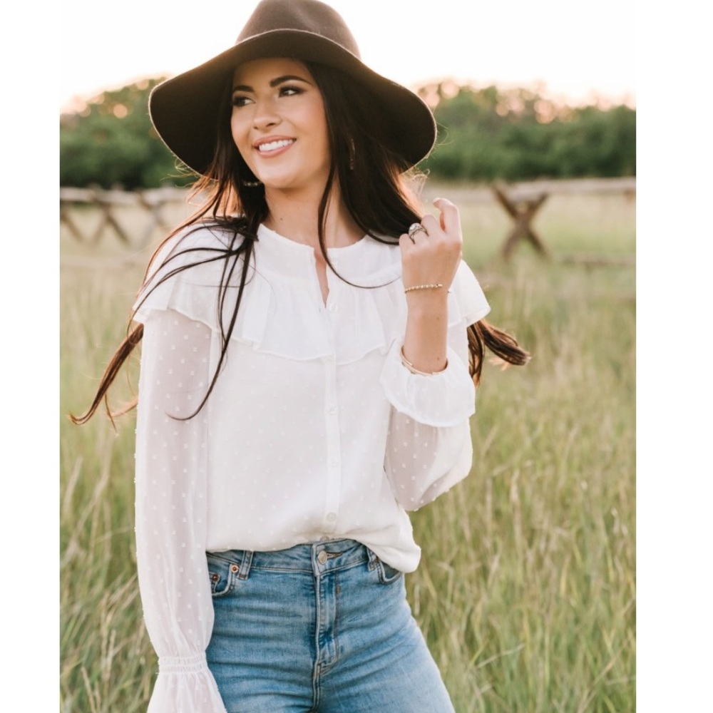 Rachel Parcell, Ruffle Yolk Blouse